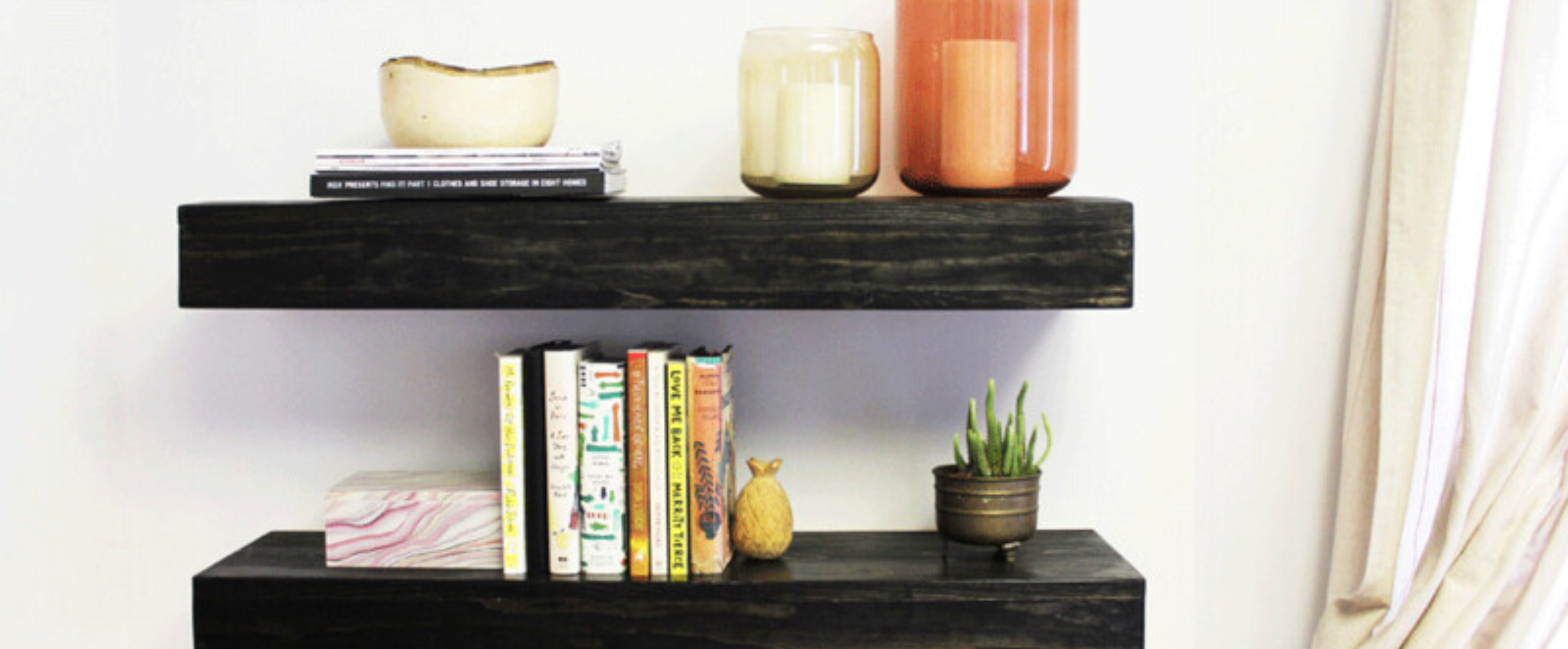 The Floating Wood Shelves in Our Bathroom & Kitchen - Driven by Decor