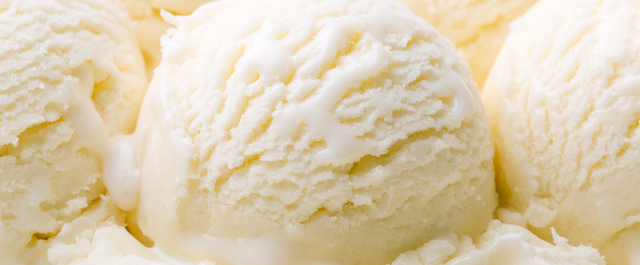 close up of vanilla ice cream
