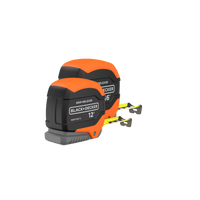 Black and Decker Tape Measure Bundle, Grip Release, Self Lock, 12-Foot & 16-Foot, 2-Pack