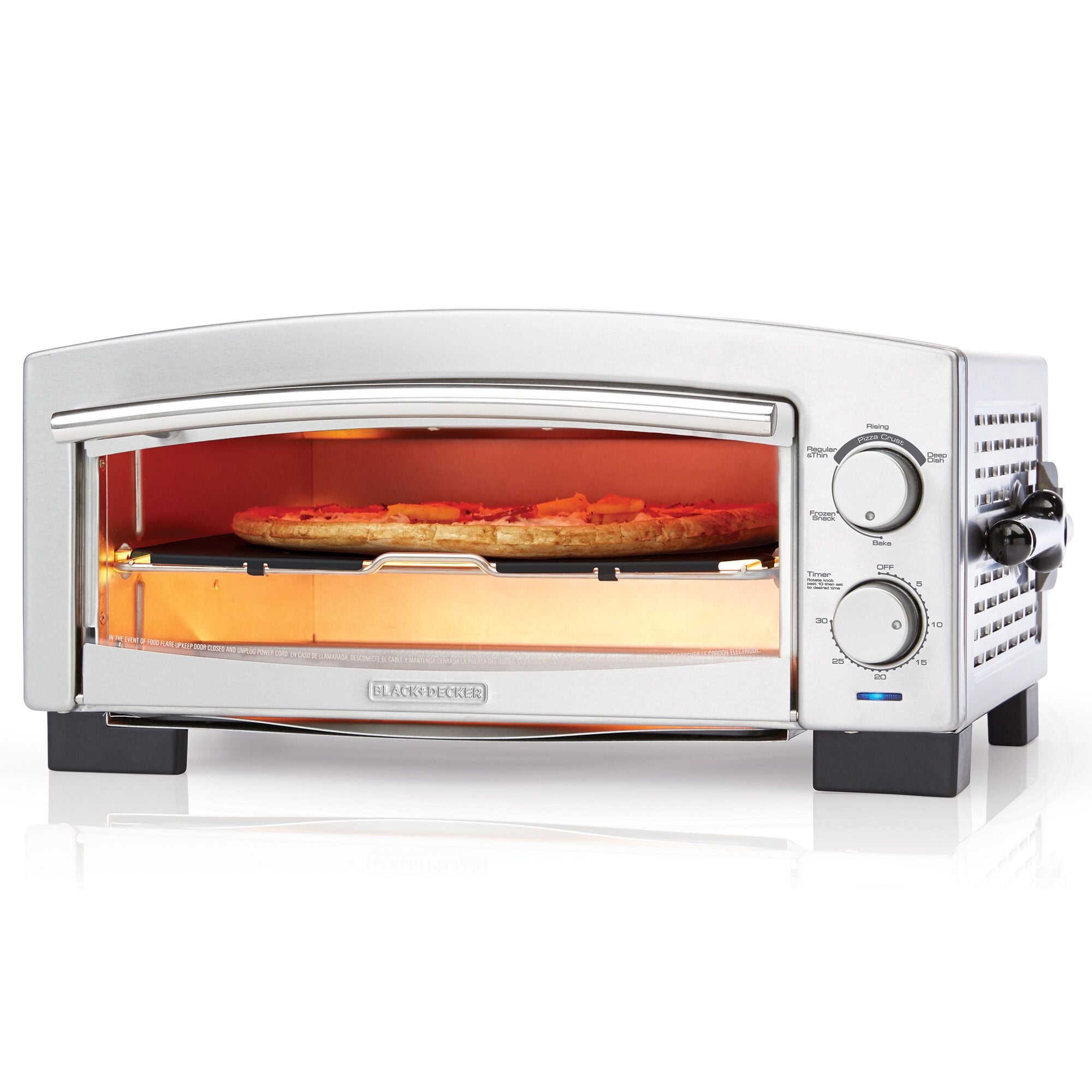 5-Minute Pizza Oven – unsurpassed cooking speed from BLACK+DECKER