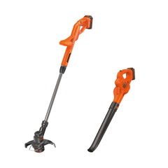 Combo kit including  20 volt MAX lithium 10 inch string trimmer / edger and cordless leaf blower.