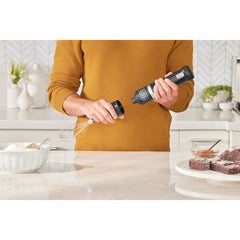 Front view of BLACK+DECKER kitchen wand 3in1 Cordless Kitchen multi-tool kit in black
