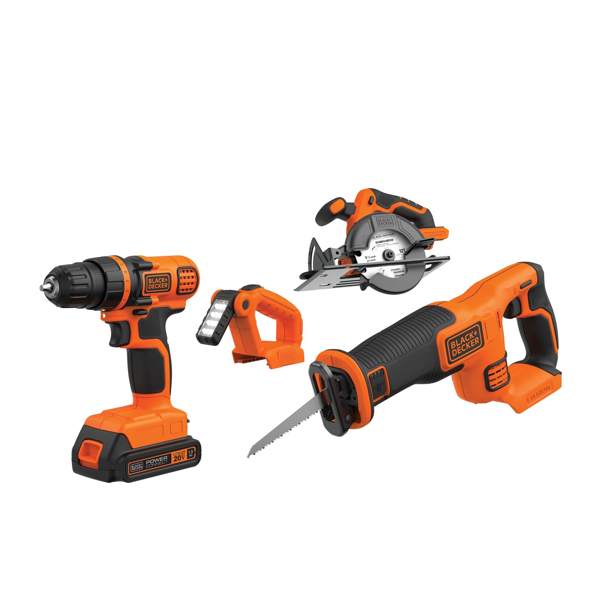 Black & Decker 20V Max PowerConnect Cordless Drill/Driver + Circular Saw Combo Kit