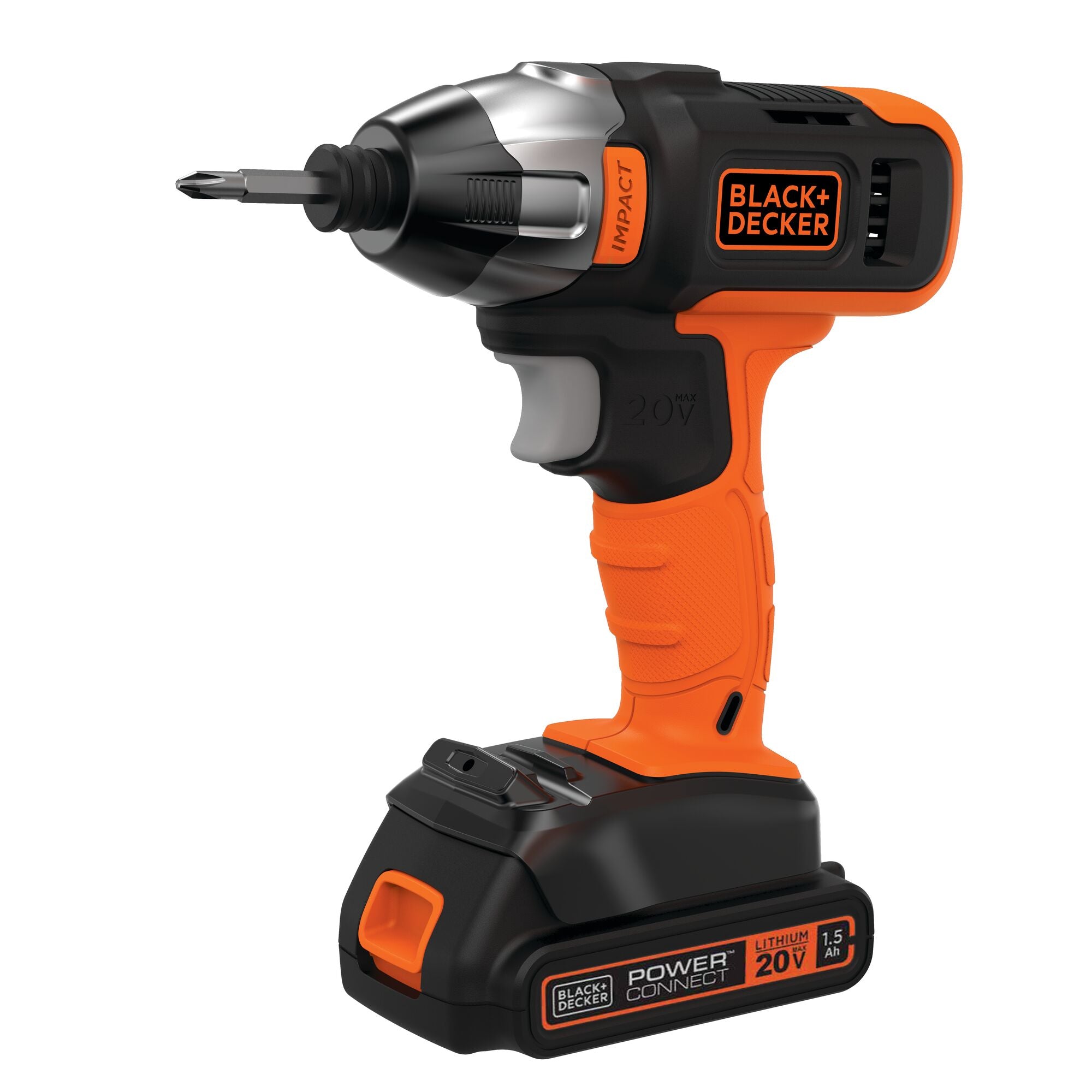 BLACK+DECKER 20V MAX* POWERCONNECT 1/4 in. Cordless Impact Driver Kit  (BDCI20C)