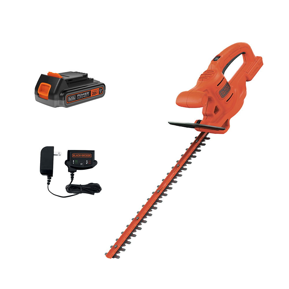 BLACK+DECKER 22 in. 20V Max Cordless Hedge Trimmer with (2) 1.5Ah