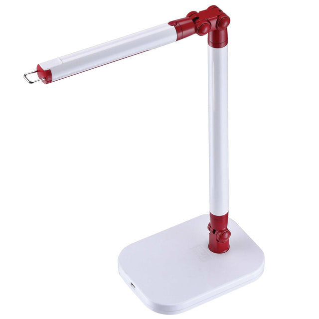 BLACK+DECKER® White and Red Exalt Bar Led Desk Lamp