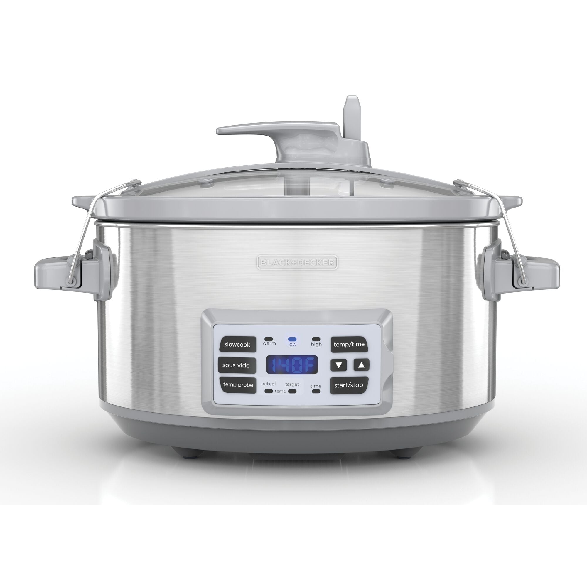 7 Quart Dial Control Slow Cooker with Built in Lid Holder