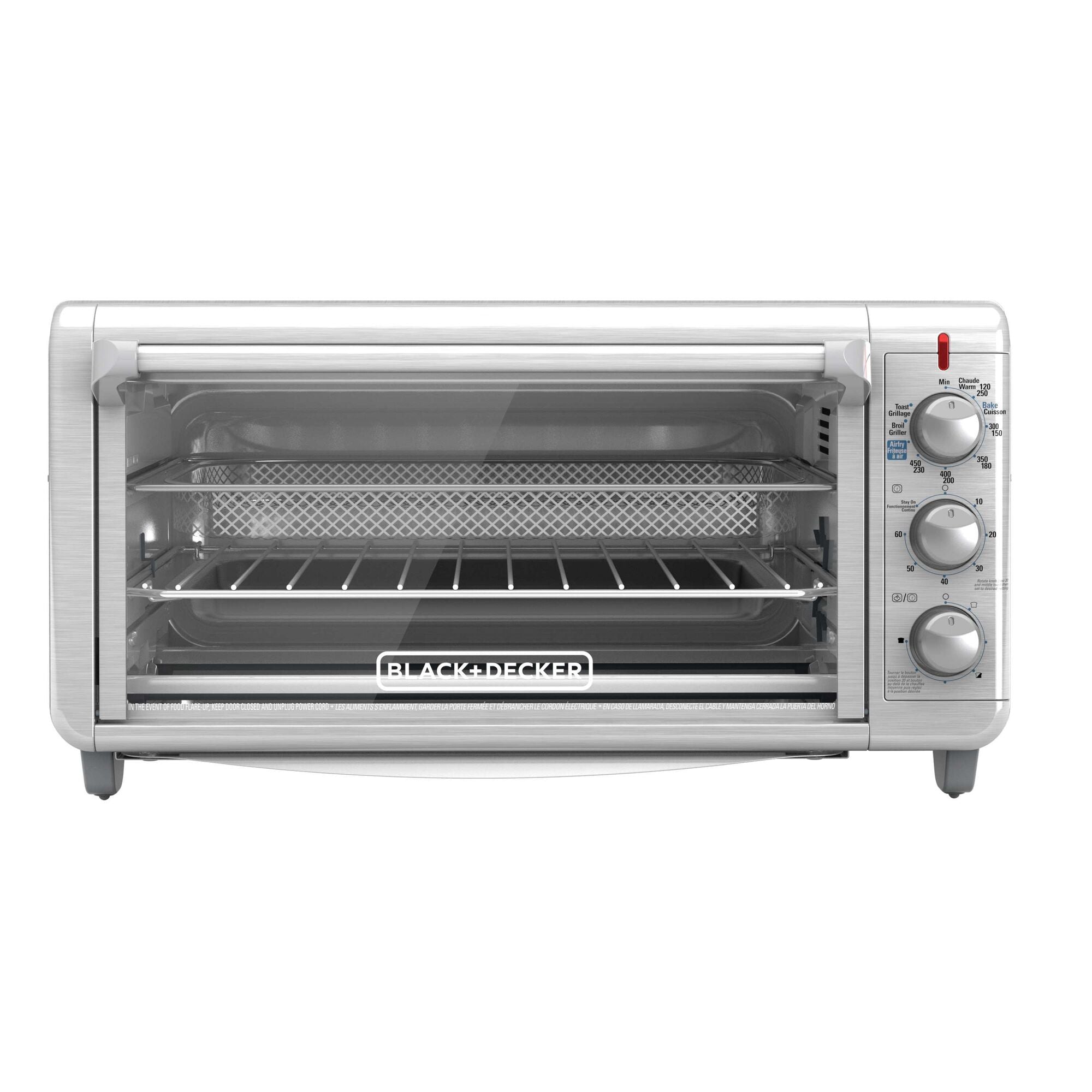 Black & Decker Crisp N' Bake Convection Air Fry Countertop Oven, Silver