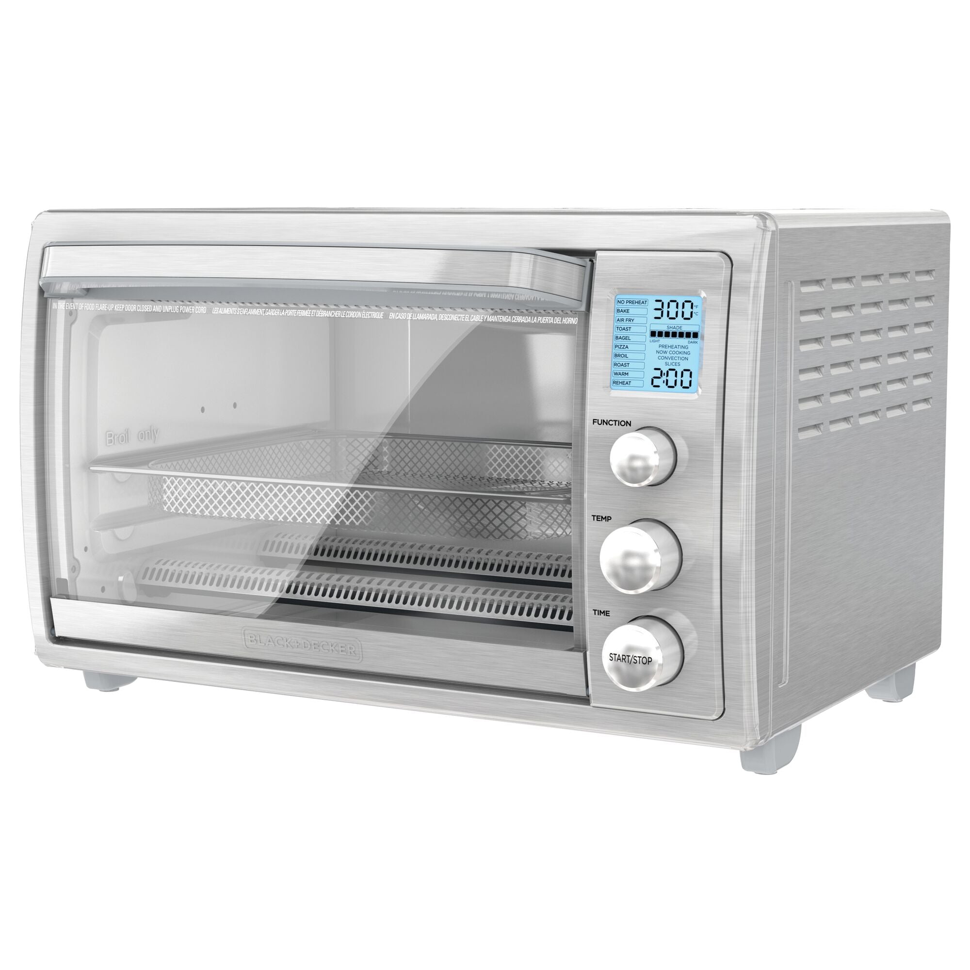 Black & Decker Crisp N' Bake Convection Air Fry Countertop Oven, Silver