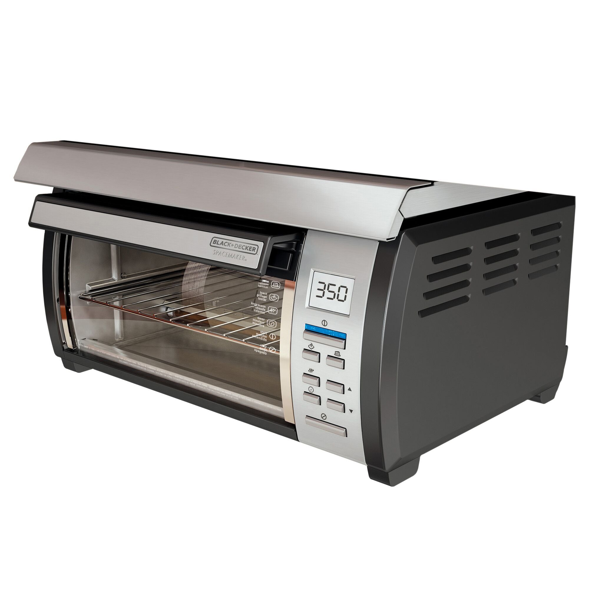  BLACK+DECKER 4-Slice Toaster Oven, Even Toast Technology, Fits  a 9 Pizza, Black: Home & Kitchen