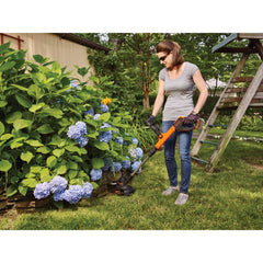 Side view of Black+Decker LSTE523 20V MAX* EASYFEED™ Cordless String Trimmer/Edger