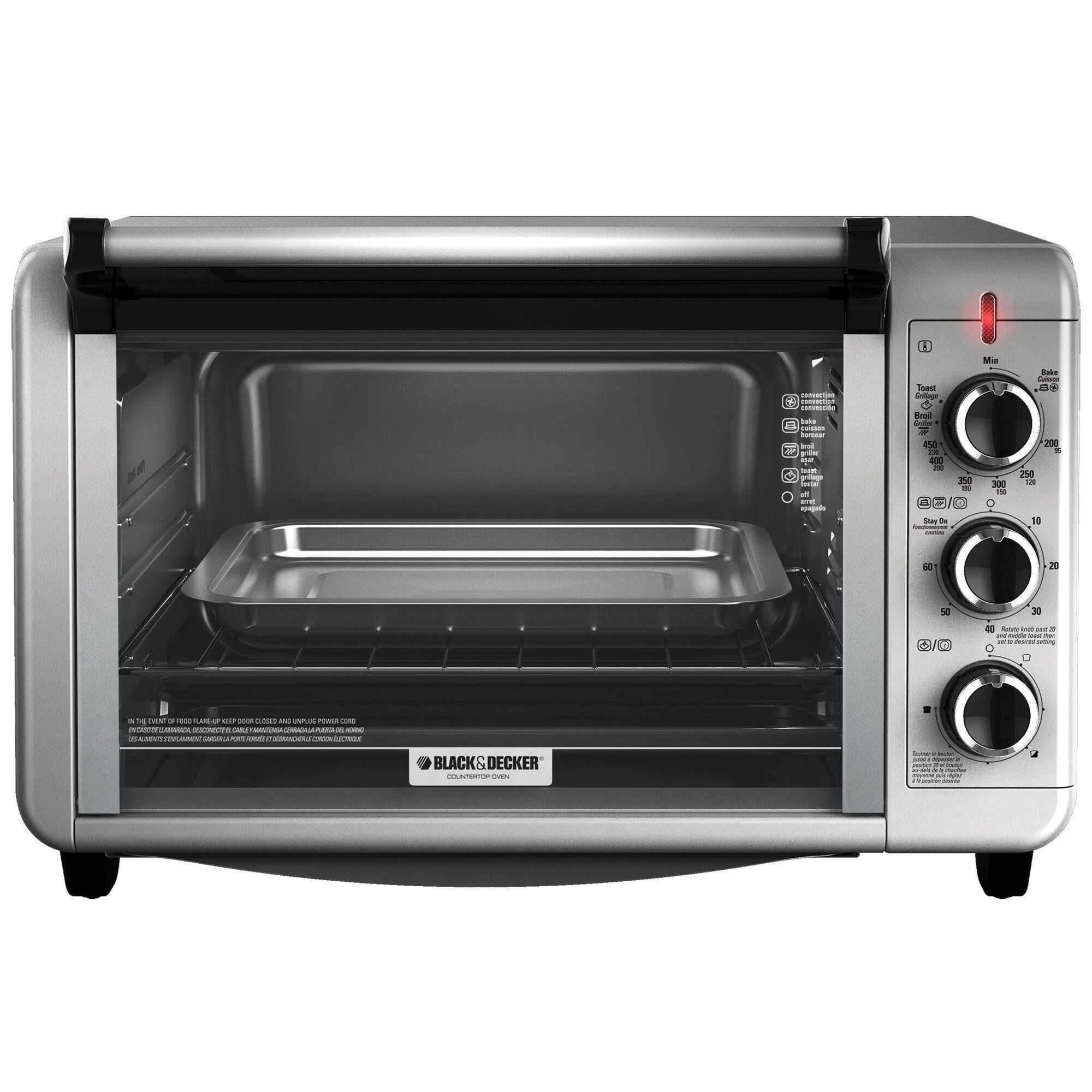 BLACK+DECKER 6-Slice Digital Convection Toaster Oven, Stainless