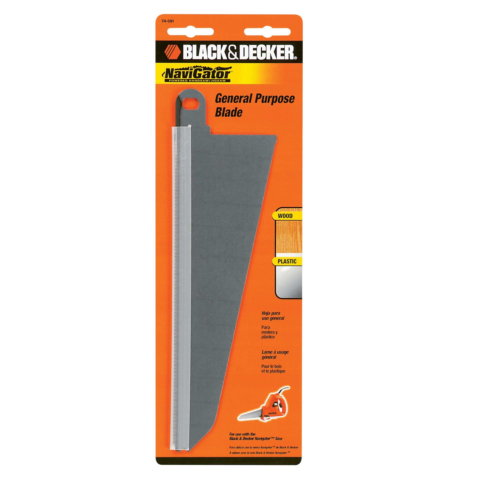 BLACK+DECKER Jig Saw Blade for SC500 Navigator Saw, Wood Cutting (74-591)  Large