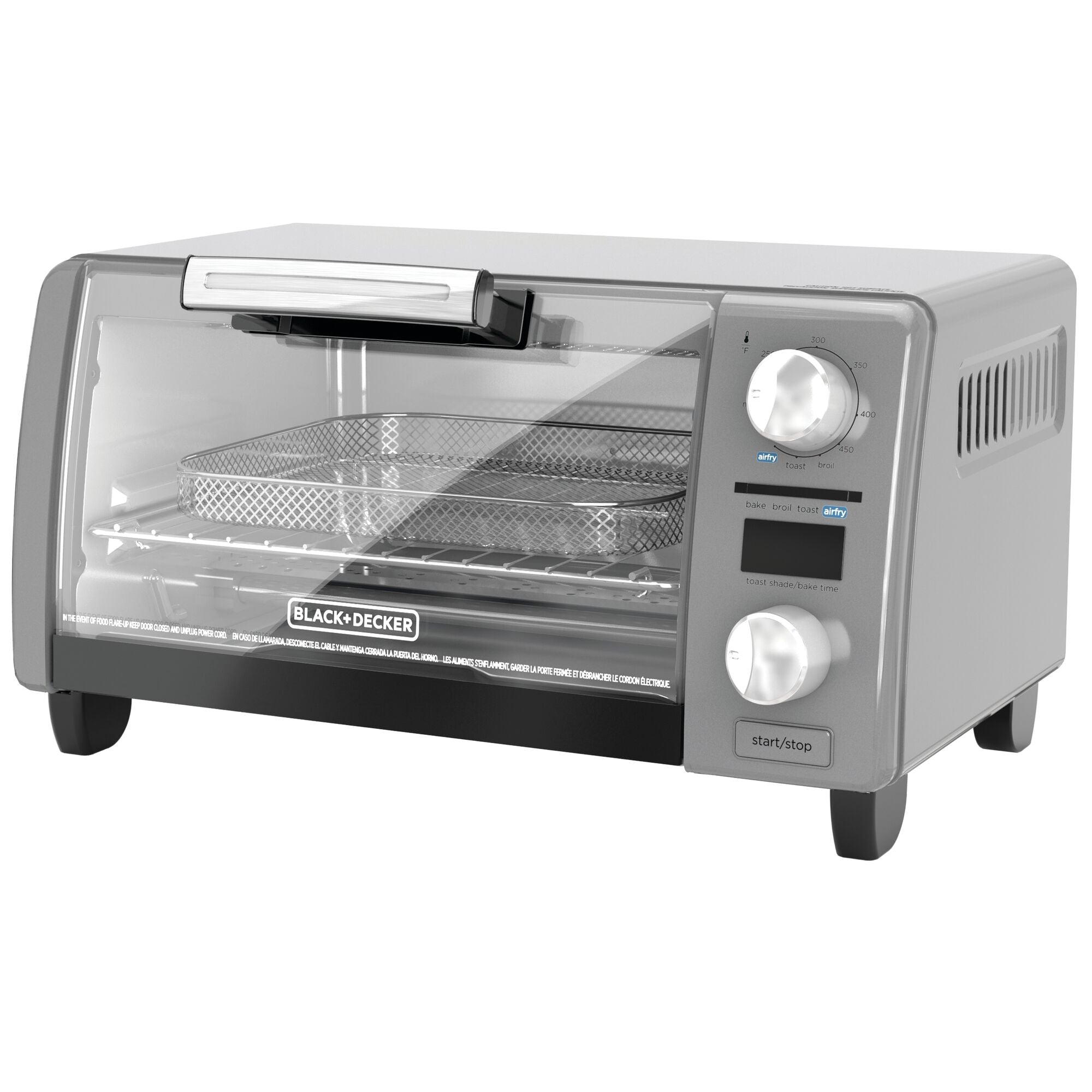 Black & Decker Crisp N' Bake Convection Air Fry Countertop Oven, Silver