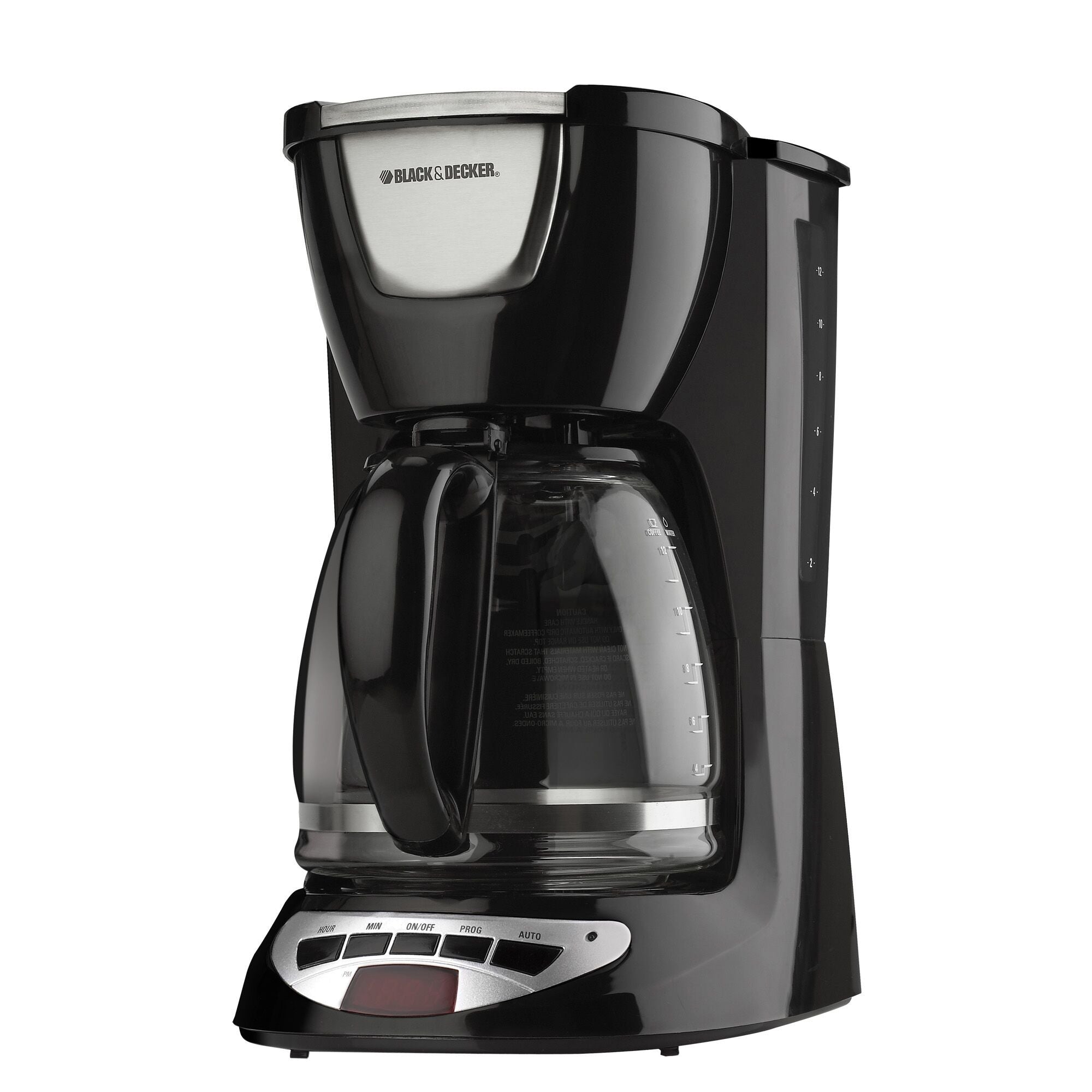  BLACK+DECKER CM1110B Programable 12-Cup Coffee Maker, Easy  Pour, Non-Drip Carafe with Removable Filter Basket, Black: Home & Kitchen