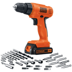 BLACK+DECKER® 20V MAX* POWERCONNECT™ Cordless Drill | Driver, 30-Piece Kit