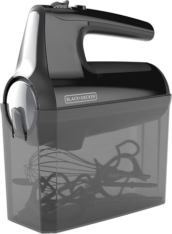 BLACK+DECKER® 5 Speed Electric Hand Held Mixer, HELIX beaters, Whisk & Dough Hook