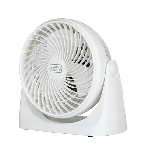 BLACK+DECKER white 7-inch turbo fan