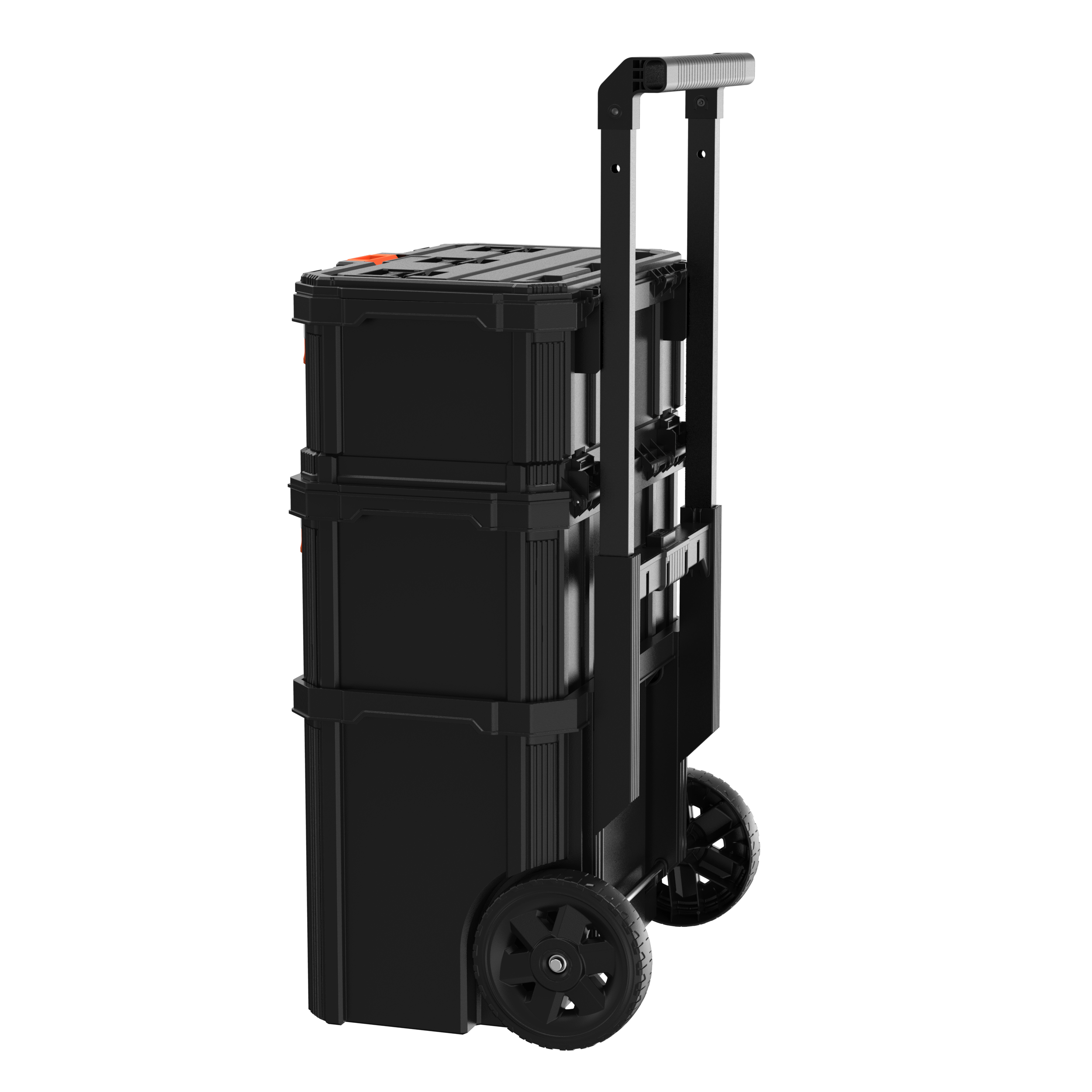 Stackable Storage System, 3-Piece Set: Small, Deep, Rolling Tote Stackable Storage System, 3-Piece Set: Small, Deep, Rolling Tote