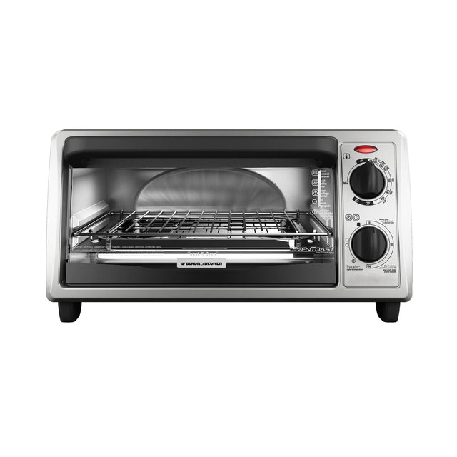 4Slice Countertop Toaster Oven; Stainless steel Silver BLACK+DECKER