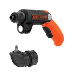 BLACK+DECKER® 4V MAX Screwdriver with Led Light & Angle Attachment Kit