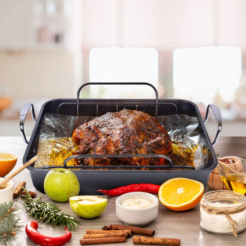 BLACK+DECKER Roasting Pan with Rack Inside