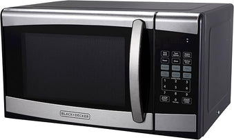 BLACK+DECKER® Stainless Steel Microwave with Turntable, Black | Silver
