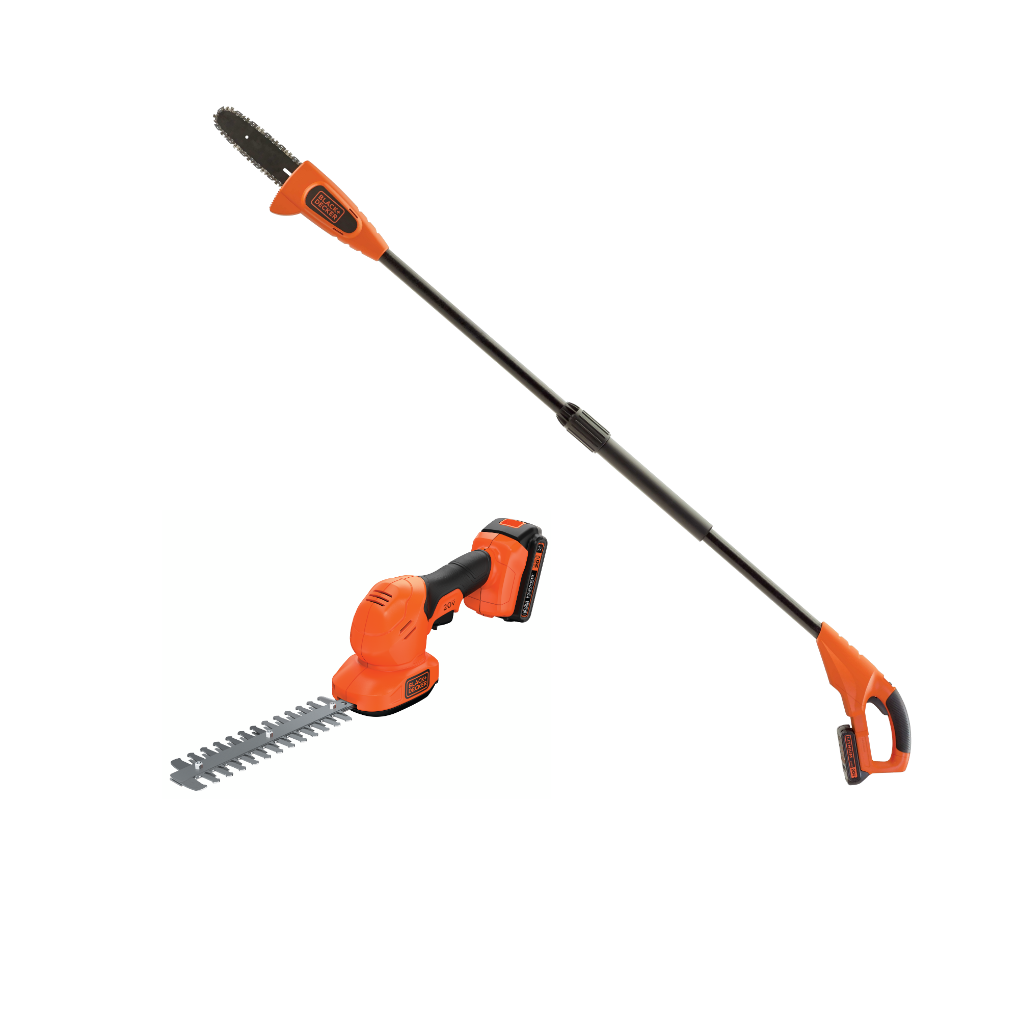 20V MAX* Cordless Shear Shrubber & Pole Pruning Saw Combo Kit | BLACK+DECKER