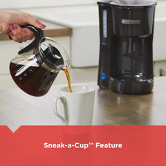 BLACK+DECKER® 5-Cup Coffee Maker; Compact Design