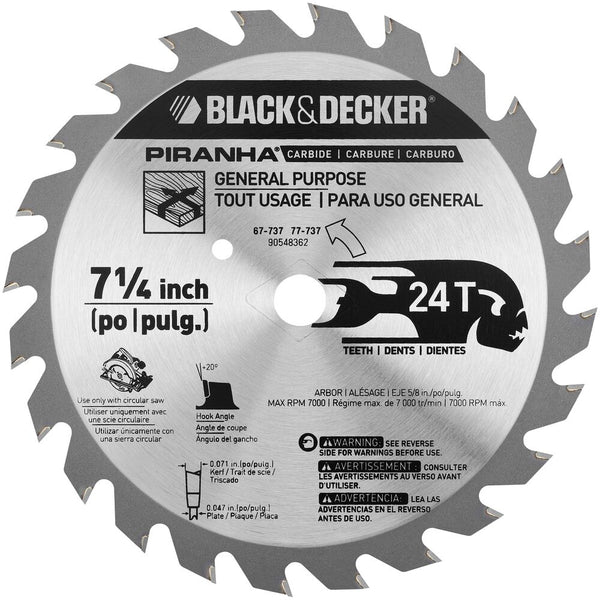 7-1/4 Bulk PIRANHA™ 24T Saw Blade