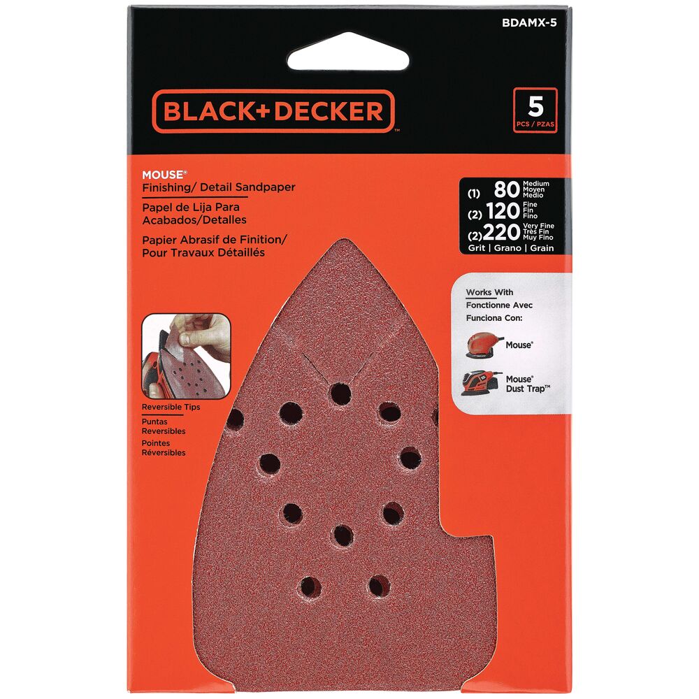 Black & Decker BDAM050C 50G Mouse Sandpaper, 12-Pack