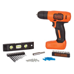 A kit of black and decker 8 volt home tool kit 43 piece.