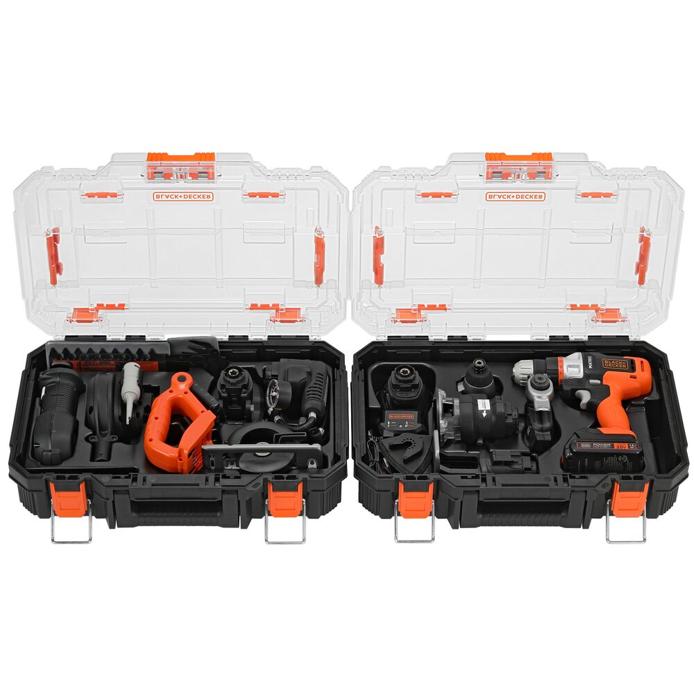 Black+decker Matrix 20V Max Drill Kit, Includes Jig Saw Attachment, Storage Case, Battery and Charger (BDCDMT1202KTJC1)