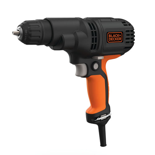 Profile of Black and Decker 3 eighths of an inch Corded Drill.