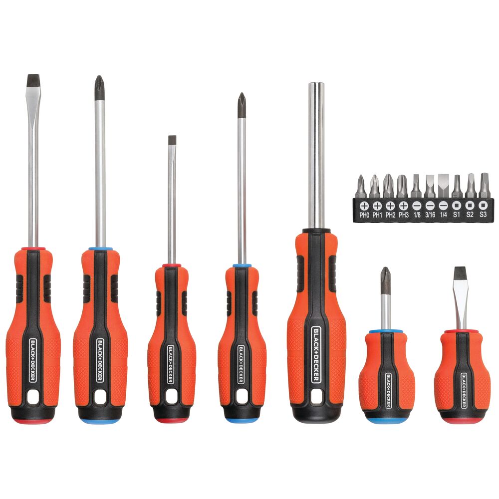 Magnetic, Color-Coded, Screwdriver Set, 17-Piece | BLACK+DECKER