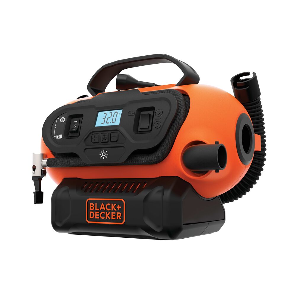 20V MAX* Cordless Tire Inflator, Cordless & Corded Power, Tool Only | BLACK+DECKER