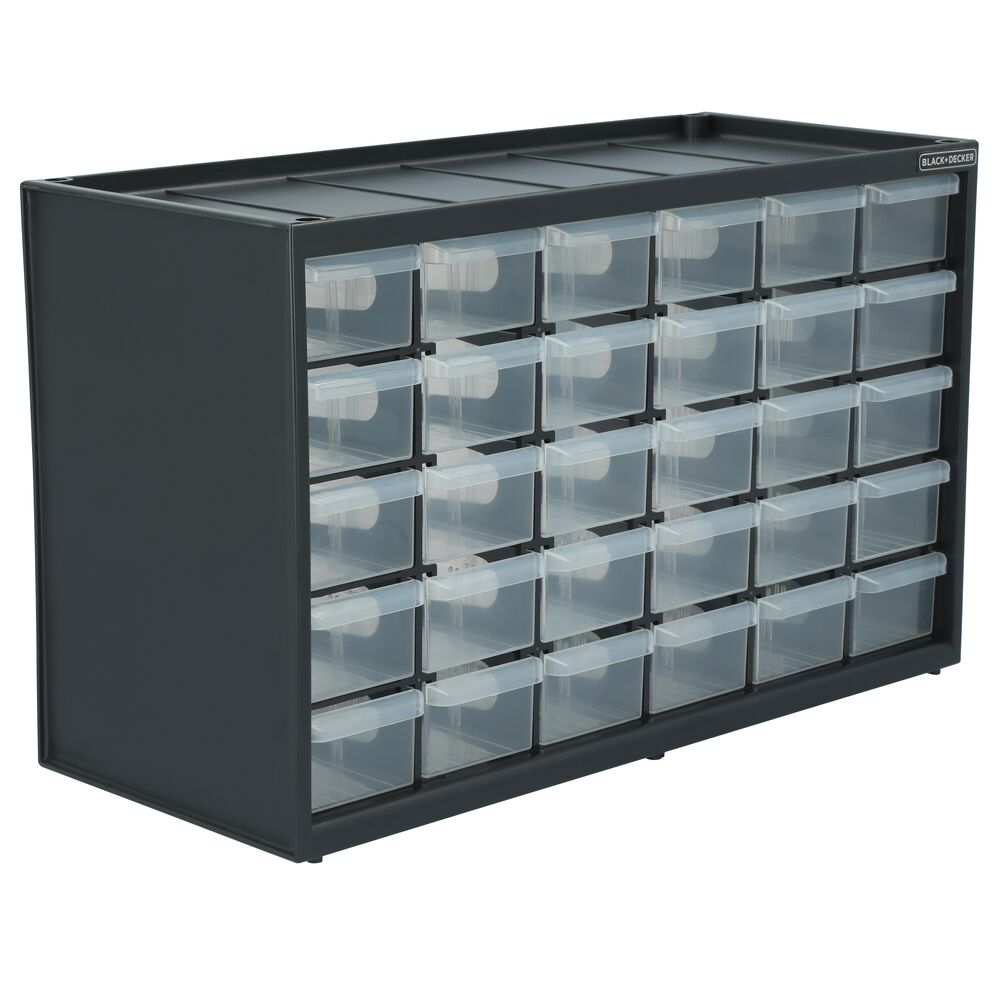 Bd Small 30 Drawer Bin System Blk | BLACK+DECKER