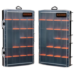 Profile of Plastic Organizer Box with Dividers Screw Organizer and Craft Storage 22 Compartment 2 Pack.