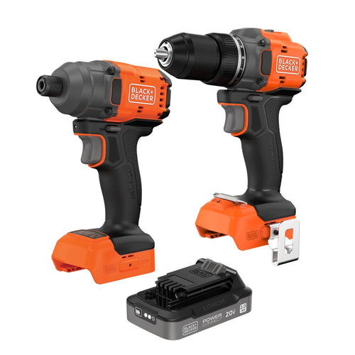 BLACK+DECKER® 20V MAX* POWERCONNECT™ Cordless Brushless Drill/Driver and Impact Driver Combo Kit (Battery & Charger Included)