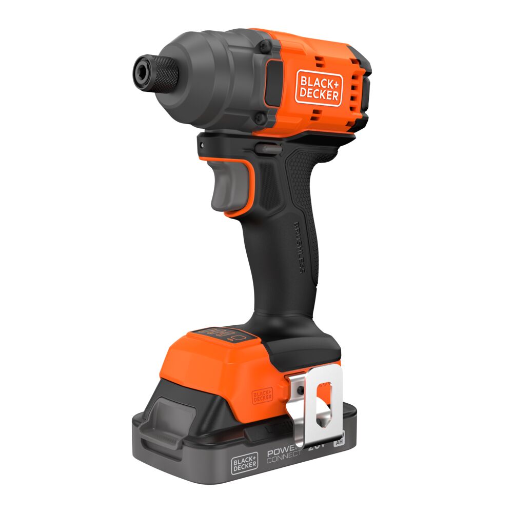 20V MAX* POWERCONNECT™ Cordless Brushless ¼-in. Hex Impact Driver Kit (Battery & Charger Included) | BLACK+DECKER