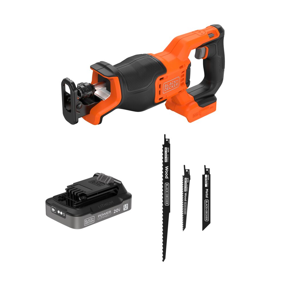 20V MAX* POWERCONNECT™ Cordless Brushless Reciprocating Saw Kit (Battery & Charger Included) | BLACK+DECKER