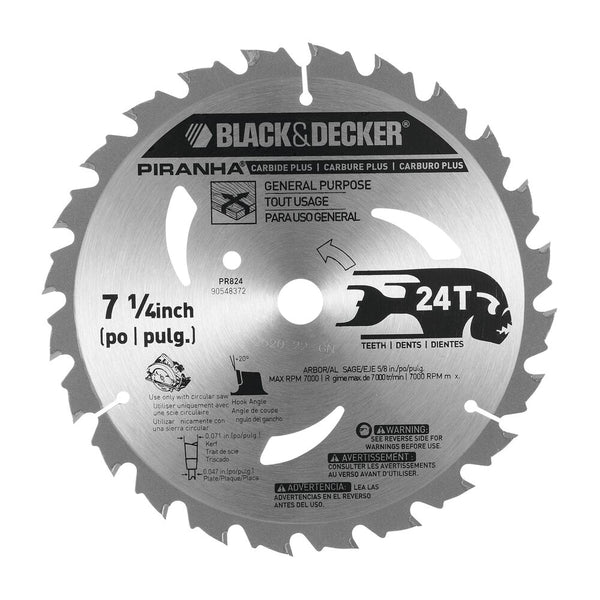 24T 7-1/4-Inch Carbide Saw Blade
