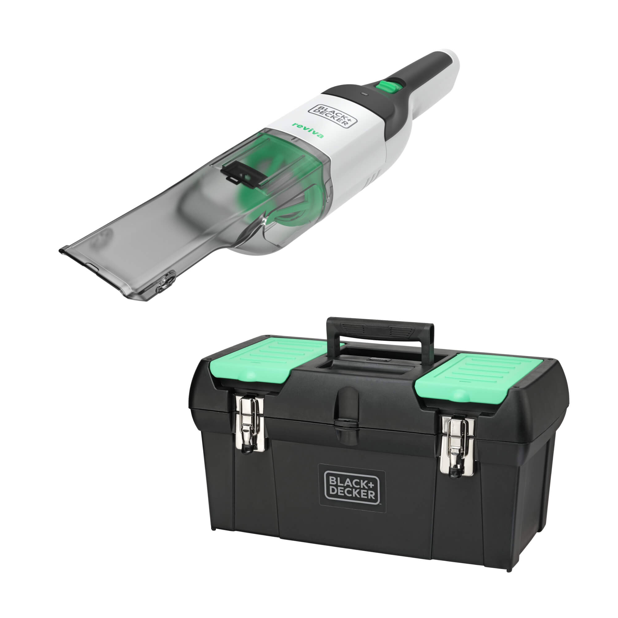 BLACK + DECKER Reviva Tool Box and Hand Vaccuum Combo Kit