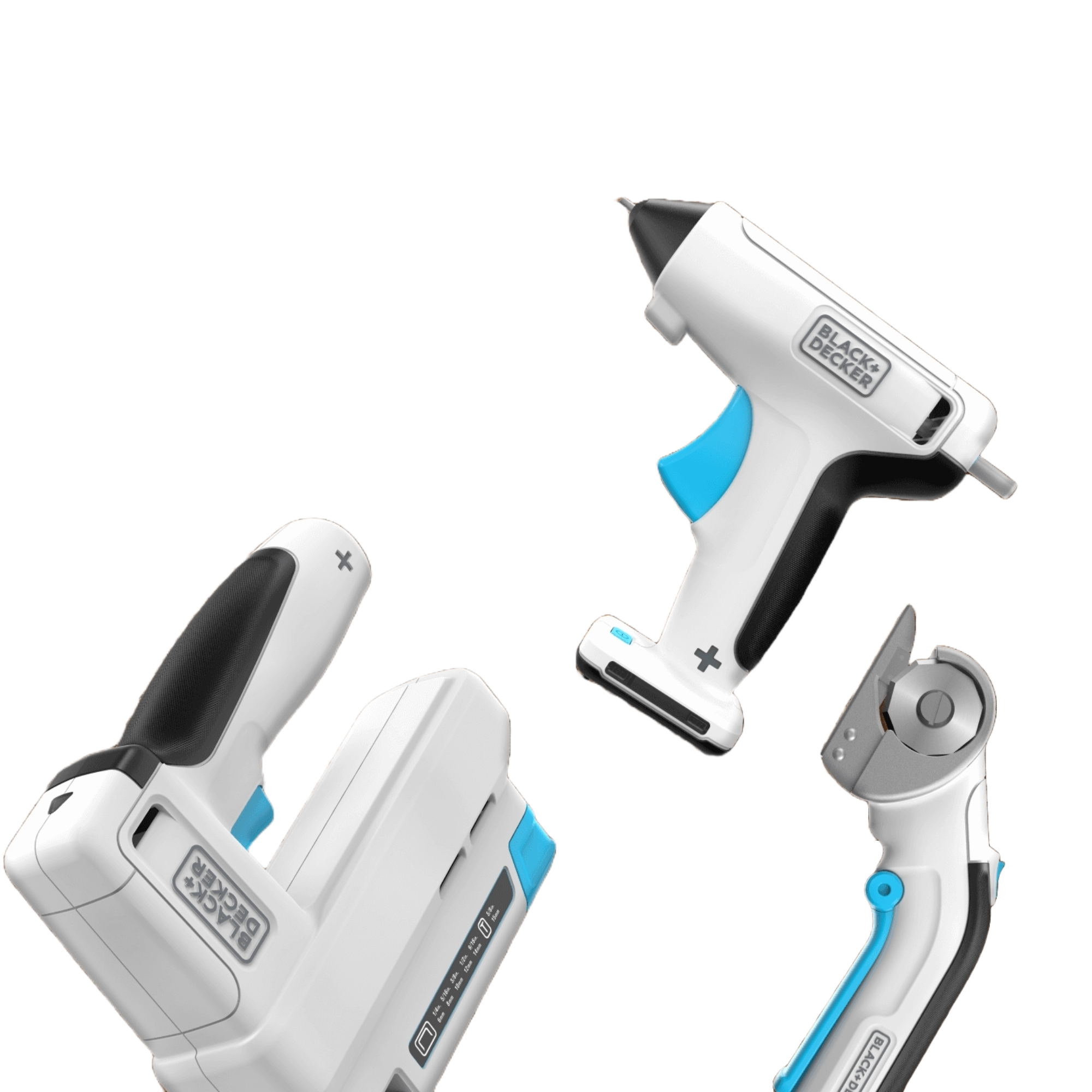 Crafting tool bundle with stapler, cordless glue gun and cutter