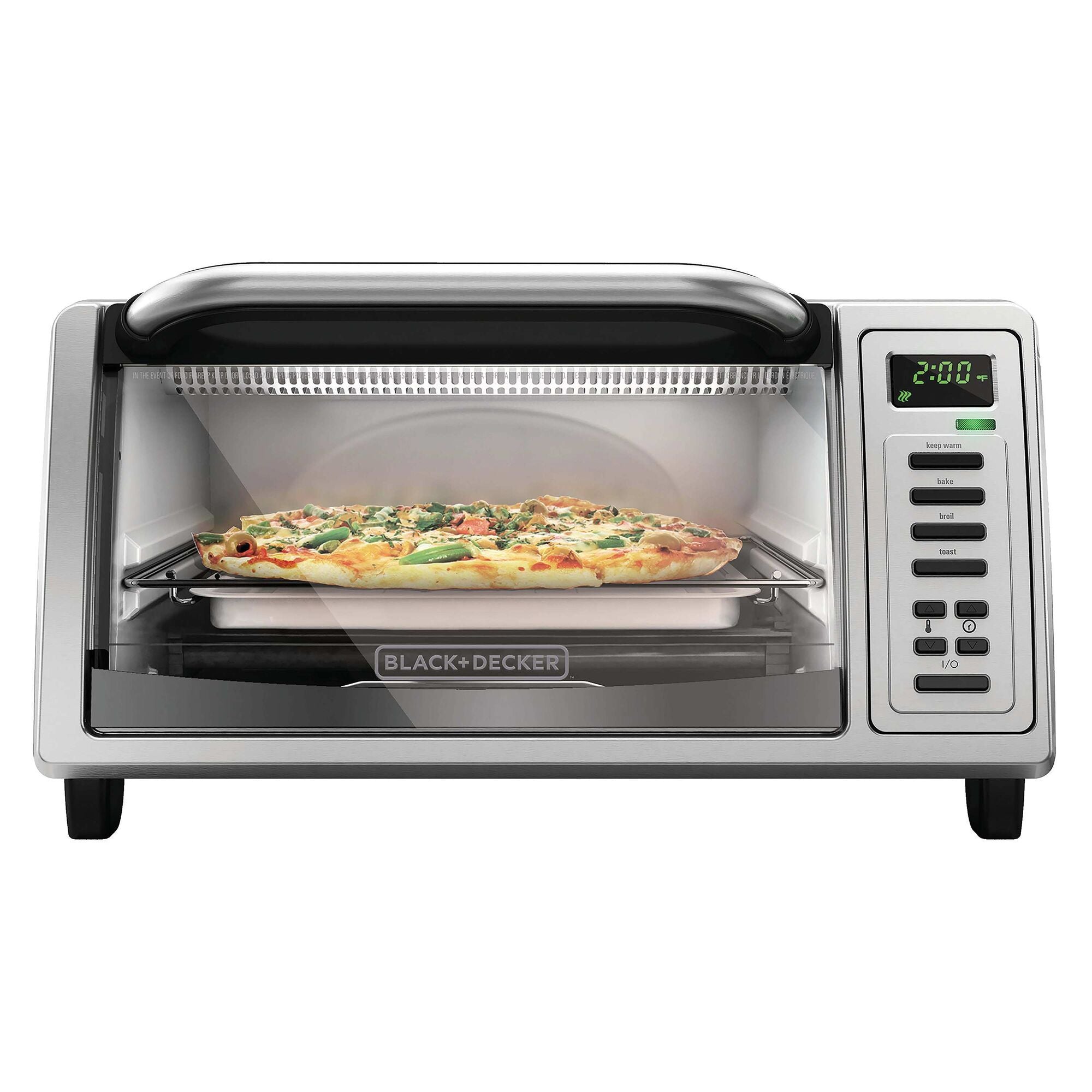 Black + Decker 4 Slice Toaster Oven - Stainless Steel