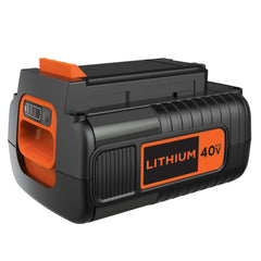 Profile of 40 volt max 2.0 a h lithium ion battery.