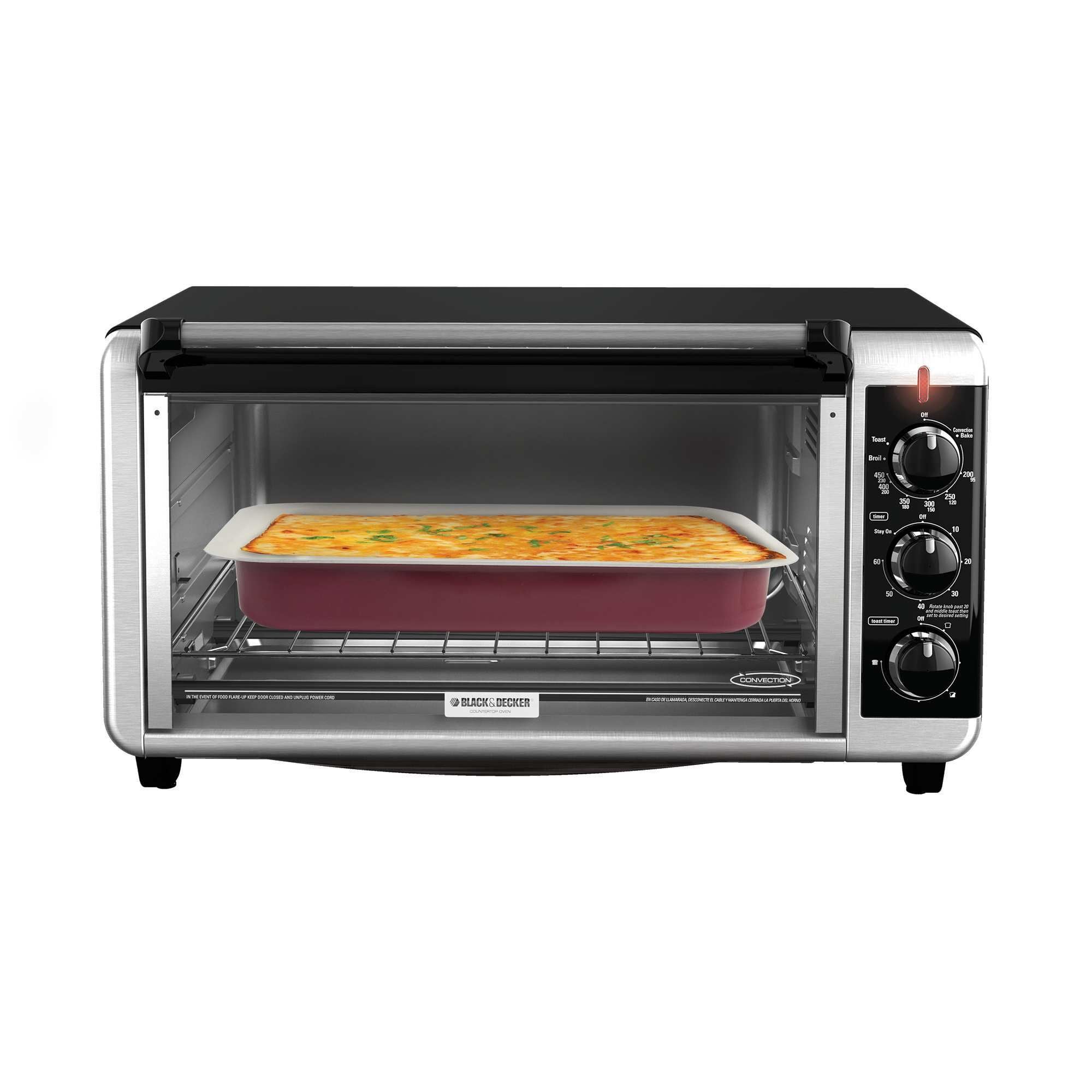 BLACK+DECKER 4-Slice Toaster Oven with Natural Convection, Black