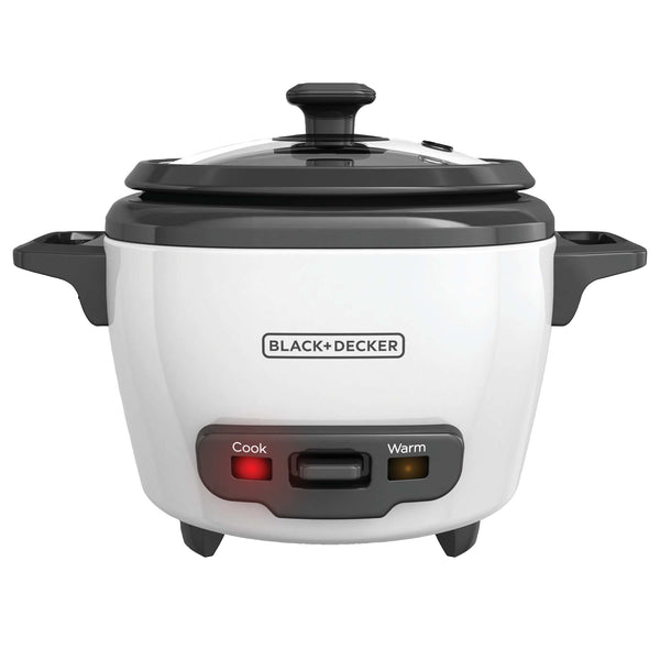 BLACK+DECKER 3-Cup Electric Rice Cooker with Keep-Warm Function, White,  RC503 - AliExpress