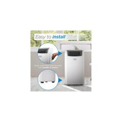 Portable Air Conditioner With Follow Me Remote Control on white background