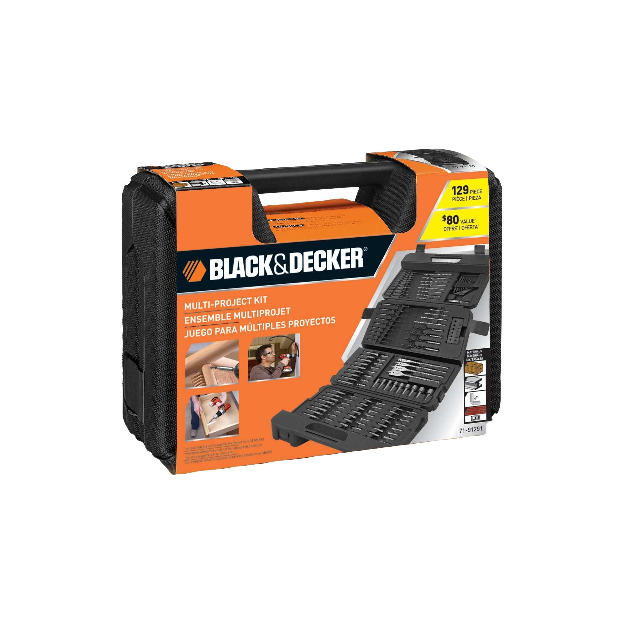 BLACK+DECKER Drilling and Driving Complete Home Essentials Set (129-Piece)  71-91291 - The Home Depot